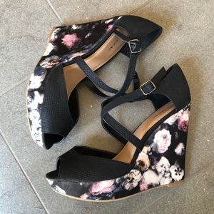 Floral Wedge Sandals